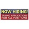 Signmission Now Hiring! Taking Applications for Positions Banner Concession Stand Food Truck Single Sided B-30116 - alternate 1